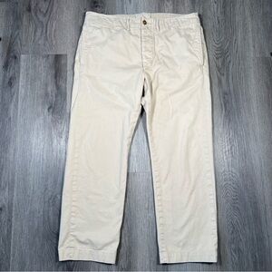 RRL Ralph Lauren Double RL Utility Officer Field Trousers Pants 34x27 Cream FLAW